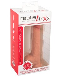 Naturdildo, „Realistixxx Real Lover Medium??, 21,7 cm, Harness-kompatibel